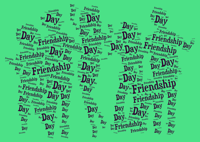 Friendship Day 8-2-15 word cloud art
