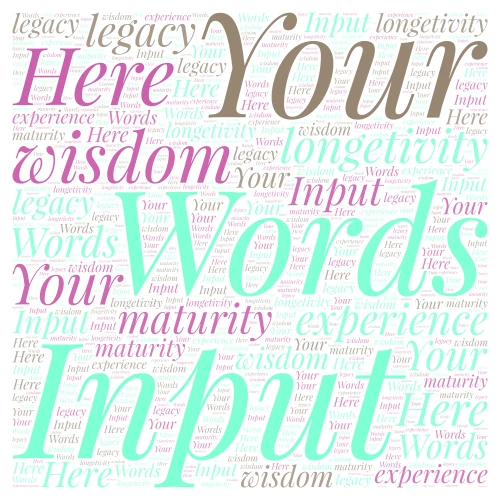 Aging art word cloud art