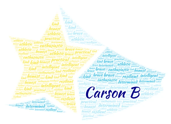 Carson B word cloud art