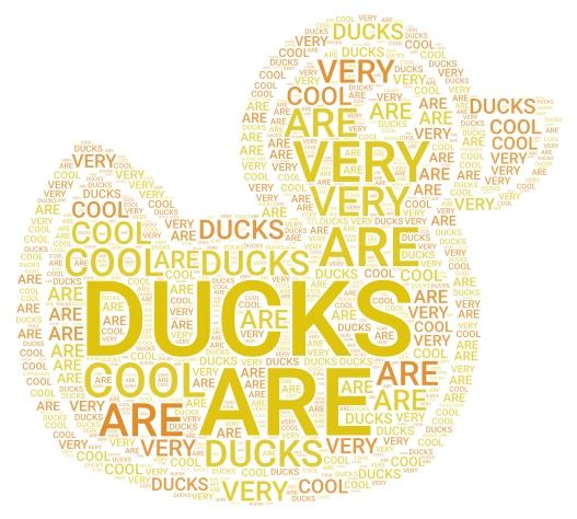 Ducks word cloud art