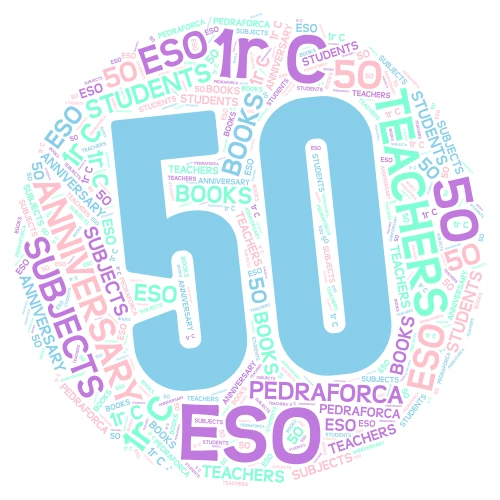 5Oº ANNIVERSARY word cloud art