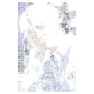 BTS Jimin Park (recommended by a viewer) word cloud art