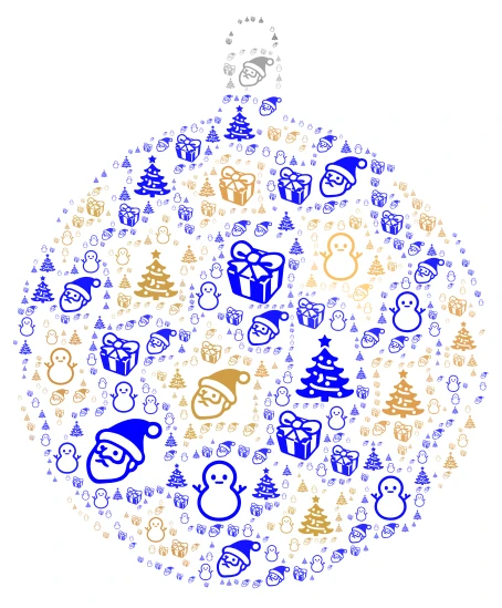 Ornament word cloud art