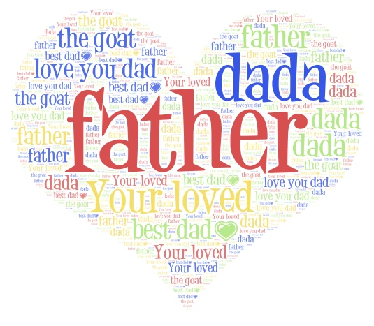 father word cloud art
