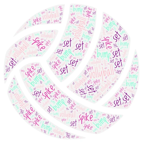 vollyball word cloud art