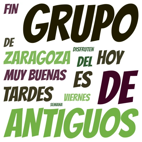 ANTIGUOS word cloud art