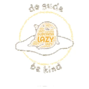 Gudetama  word cloud art