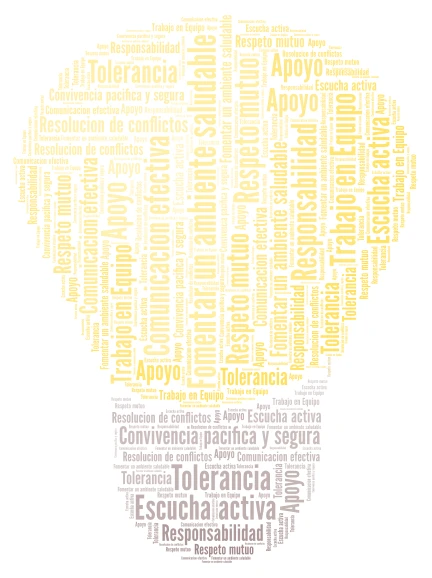 Reglamento de Convivencia Escolar  word cloud art