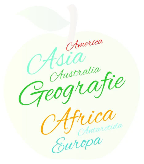 Continentele word cloud art