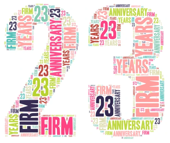 Anniversary 25 word cloud art
