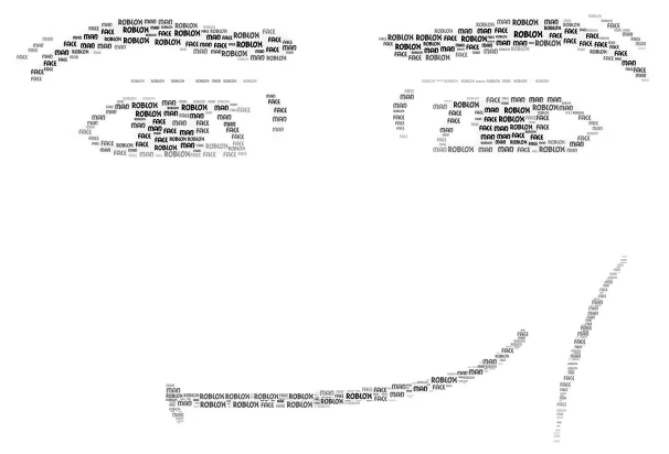 Man Face word cloud art