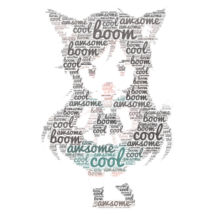 Catgirl word cloud art