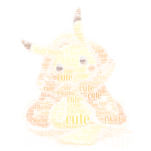 pikachu 2 word cloud art