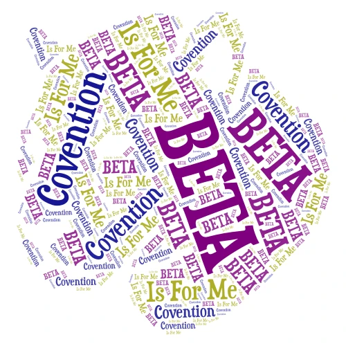 Beta As And ETown Panther word cloud art