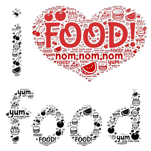 I love food word cloud art