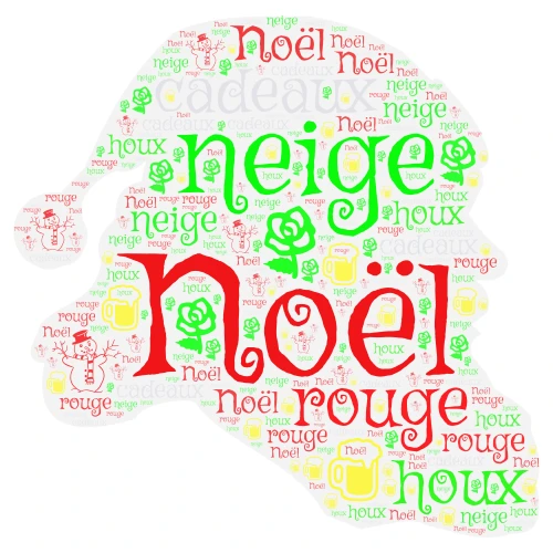 natal word cloud art