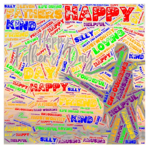 Fathers Day word cloud art