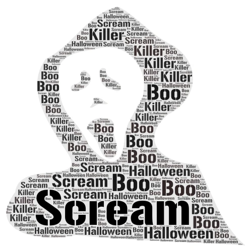 halloween word cloud art