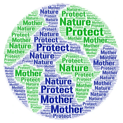 Protect Earth word cloud art