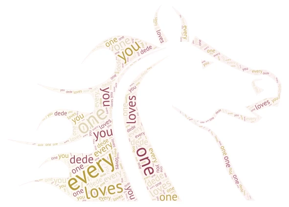 evry one loves you dede word cloud art