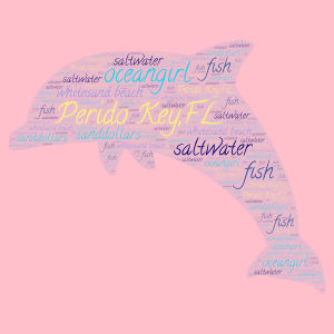Dolphin/FL vacation word cloud art