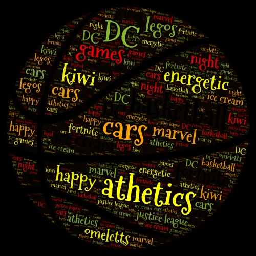 basketball of tristan word cloud art