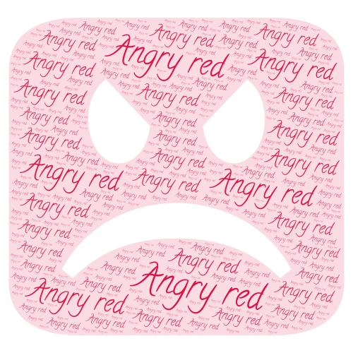 Anger word cloud art