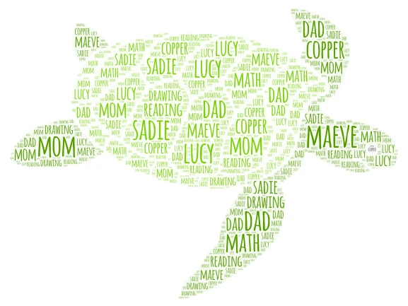 Turtle word cloud art
