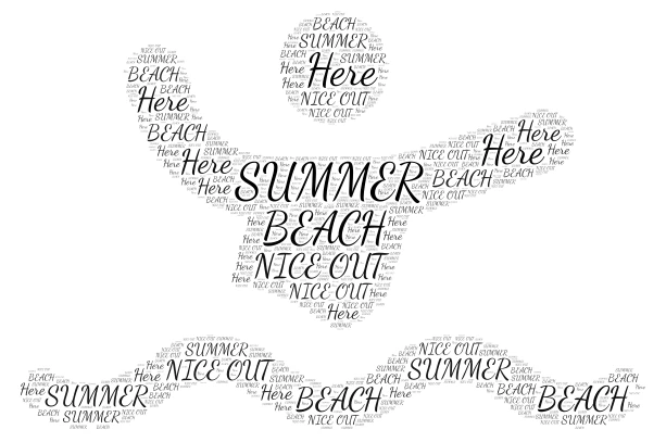 SUMMER word cloud art