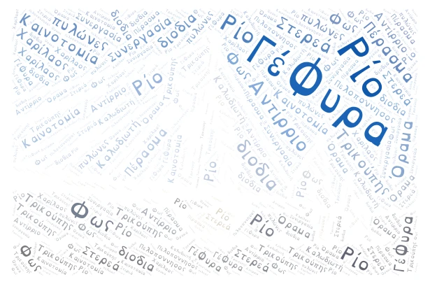 Γέφυρα Ρίου Αντιρρίου word cloud art