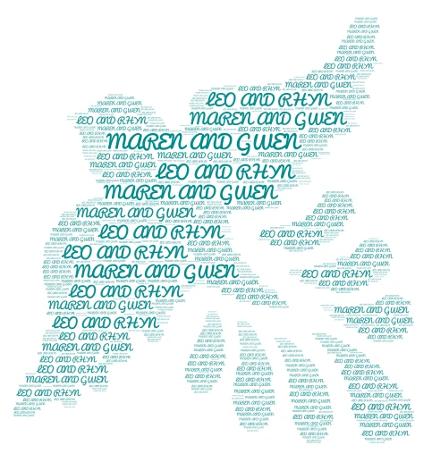 friends word cloud art