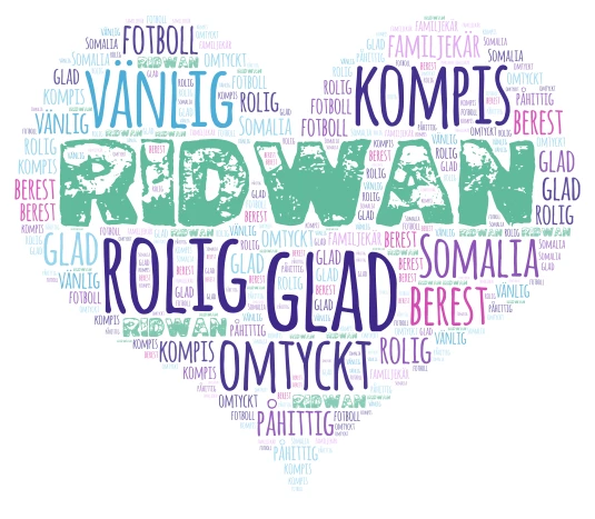 Ridwan word cloud art