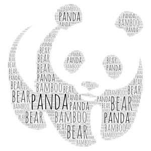  panda word cloud art