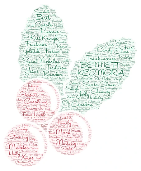 jolly word cloud art