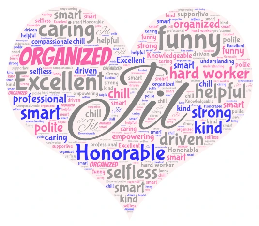 Jil  word cloud art