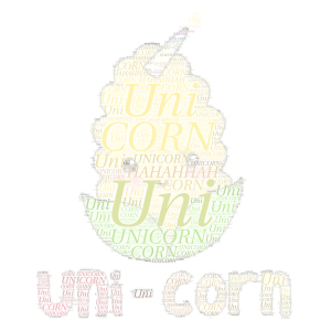 Uni-POPCORN word cloud art