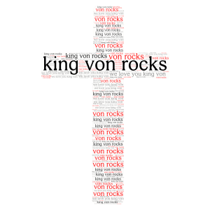 king von rocks word cloud art