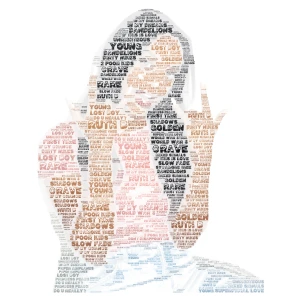 Ruth B. Comment Who's Next! word cloud art