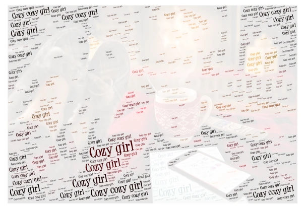 Cozy GIRL word cloud art
