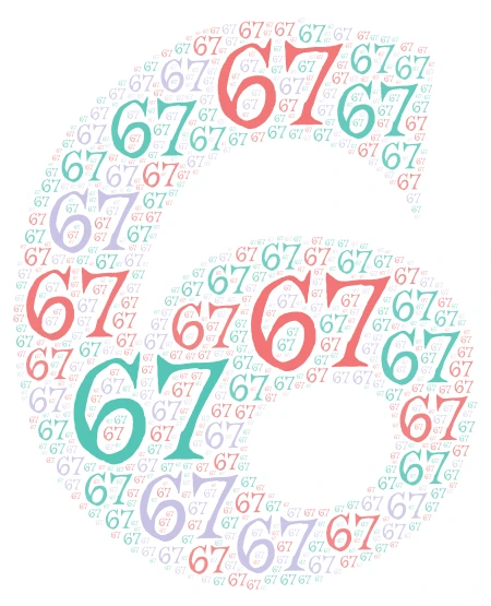 slay 67 word cloud art