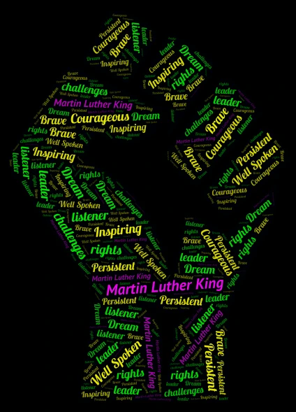 mlk word cloud art