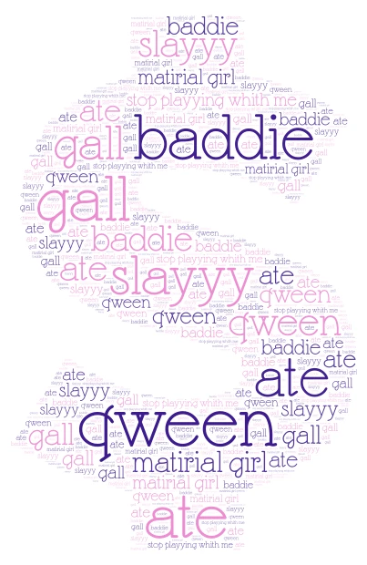 slayyy word cloud art