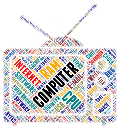 Computer  word cloud art