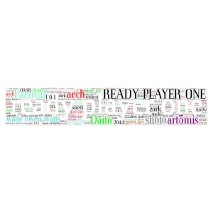 Ready player one word cloud art