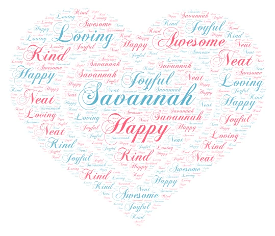 Savannah word cloud art