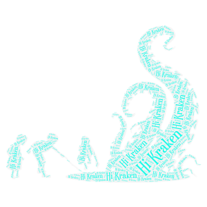 Hi Kraken word cloud art