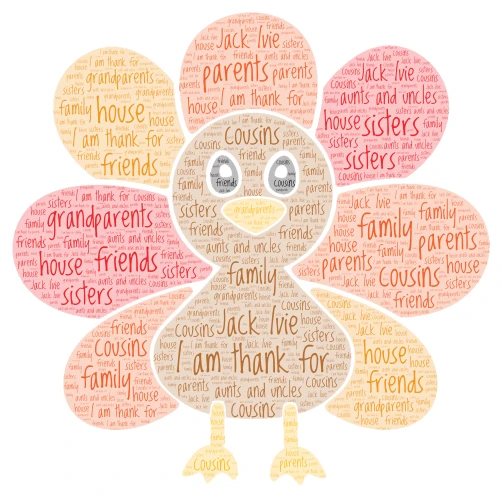 Thanksgiving word cloud art