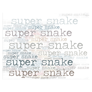super snake word cloud art