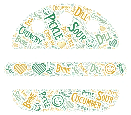 Pickle word cloud art