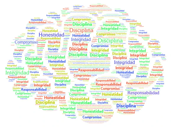 Valores word cloud art